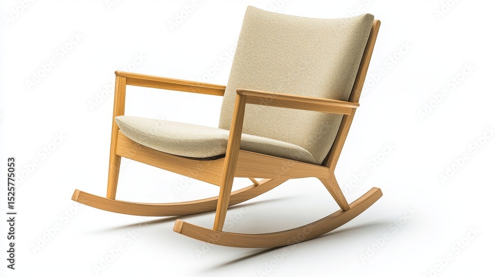 Modern Wooden Rocking Chair with Soft Cushions and Minimalist Design Modern Wooden Rocking Chair with Soft Cushions and Minimalist Design