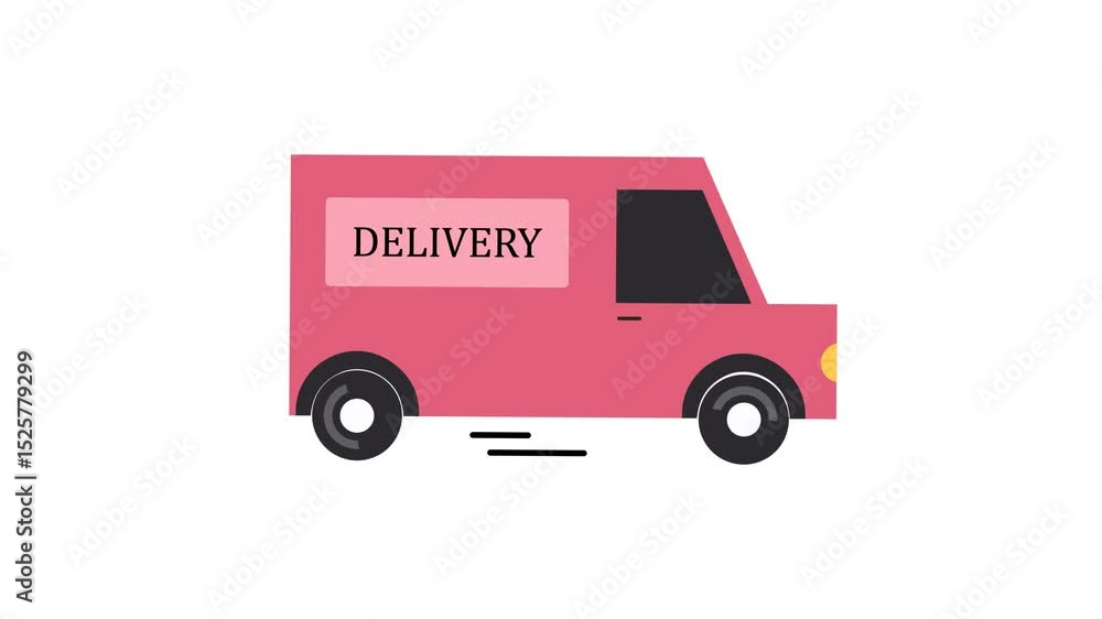 Minimalist van Pink Delivery Van with Minimalist van Pink Delivery Van with