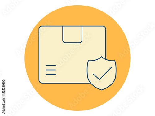 Logistics protection icon. Logistics icon. Solid vector icon. Simple flat icon.