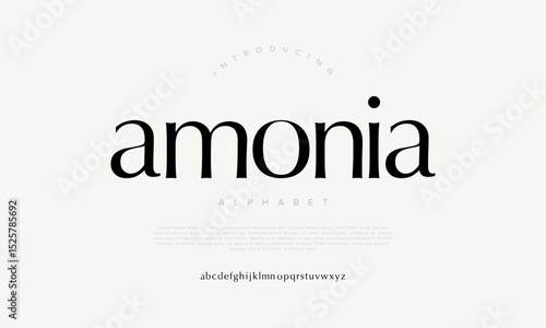 Elegant serif alphabet font with modern contrast strokes and clean lines. Perfect for editorial, branding, and high-end design