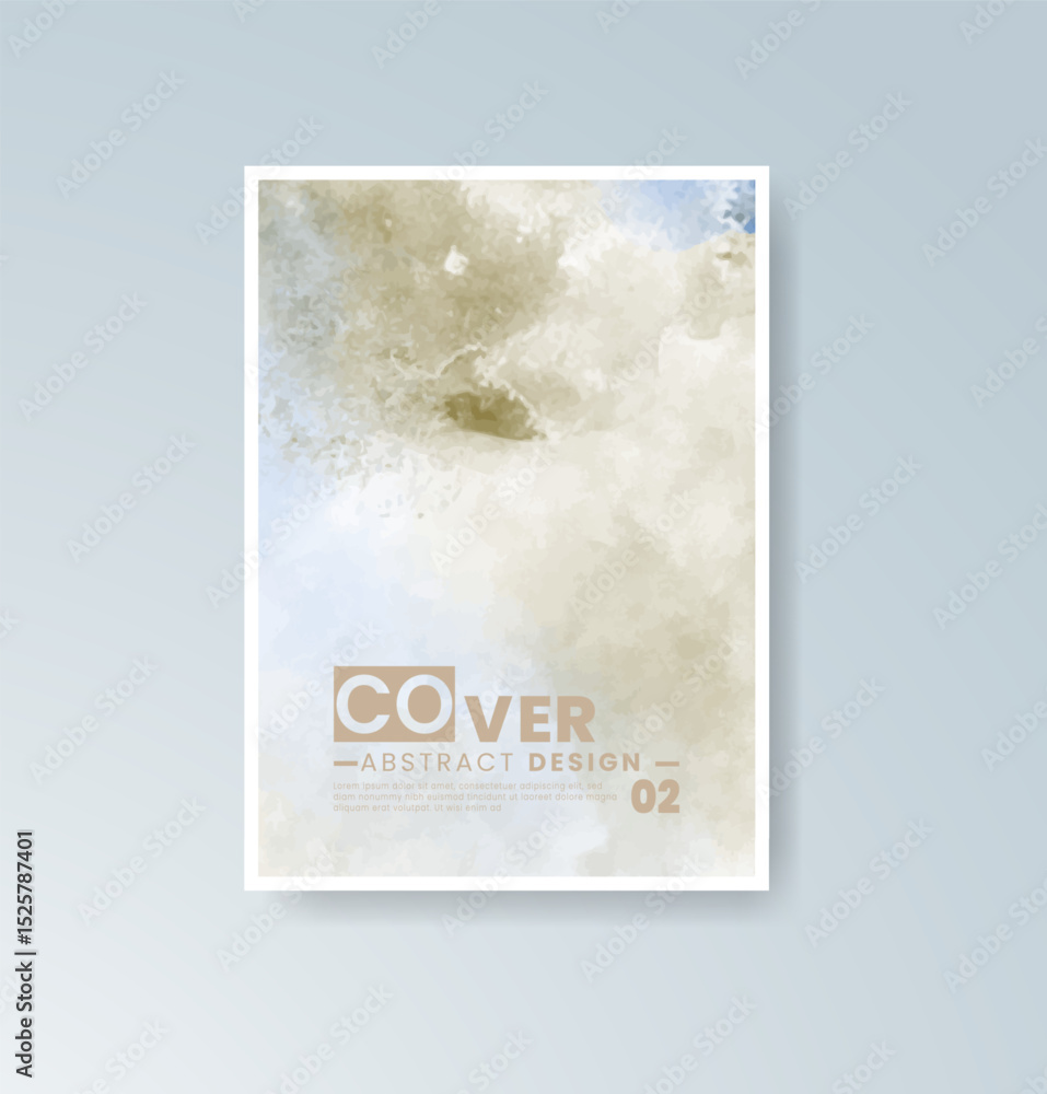 Fototapeta premium Cards with watercolor background. Design for your cover, date, postcard, banner, logo.