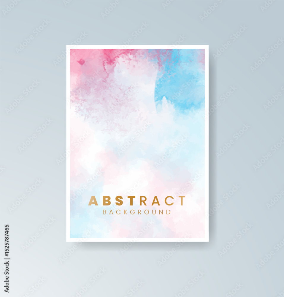 Fototapeta premium Cards with watercolor background. Design for your cover, date, postcard, banner, logo.