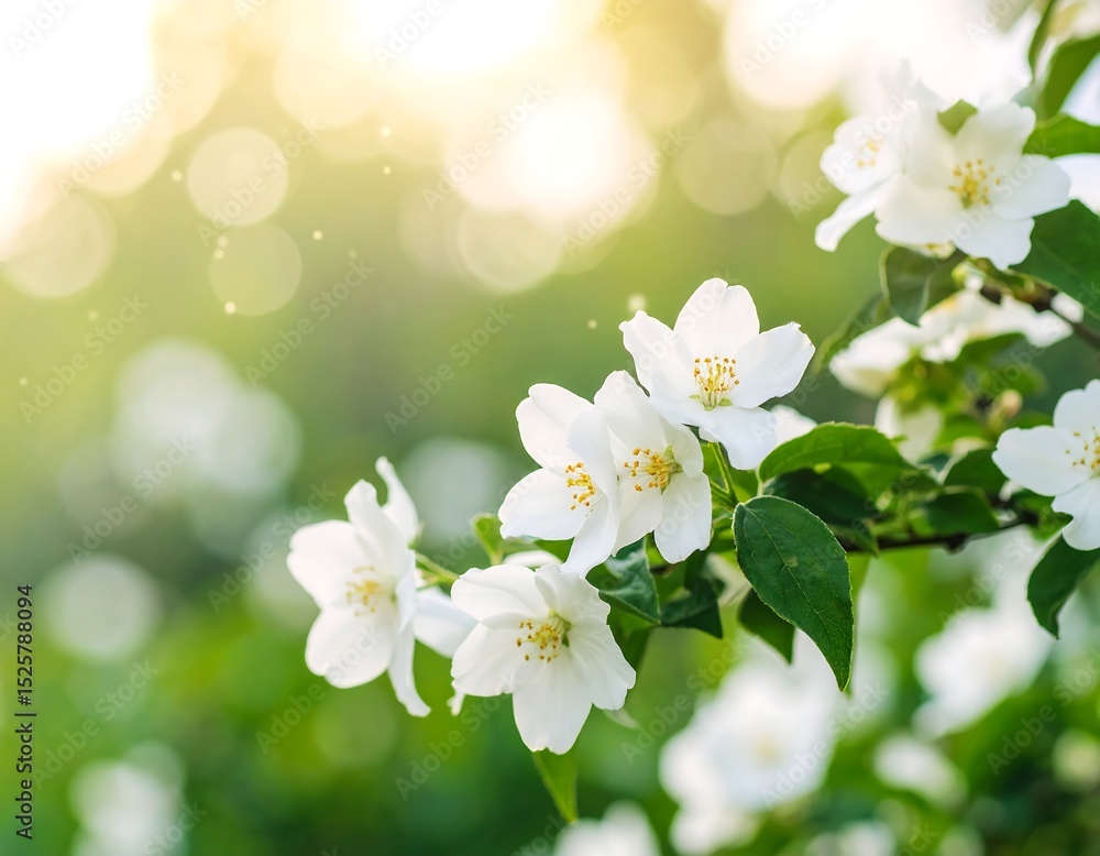 Beautiful jasmine blossoms in sunlight Beautiful jasmine blossoms in sunlight