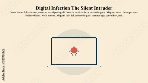 Illustration concept of a virus-infected computer.
