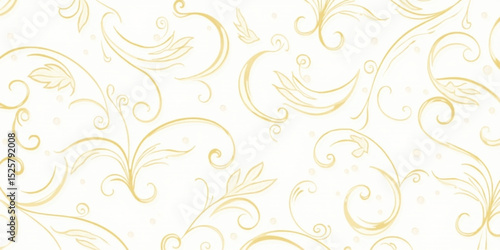 Elegant Floral Pattern: A refined and graceful floral design with intricate swirls and delicate leaves, perfect for adding a touch of sophistication to any project.