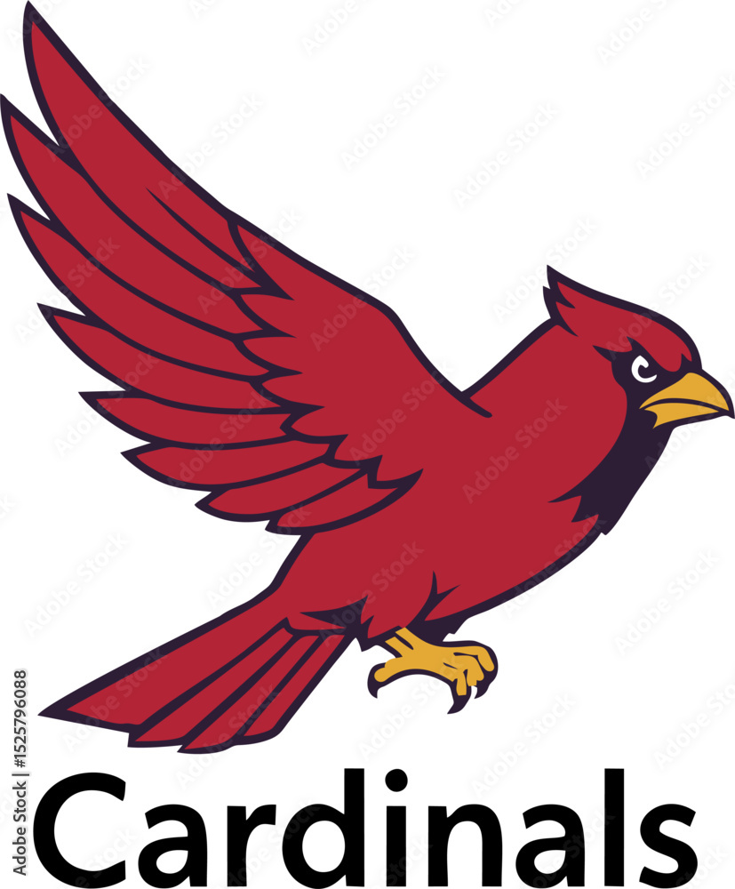 Fototapeta premium Cardinal bird logo icon design vector