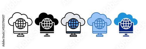 Cloud Computing Icon Element For Design