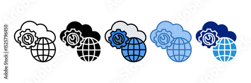 Public Cloud Icon Element For Design
