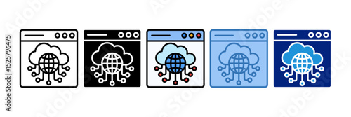 Web Hosting Icon Element For Design