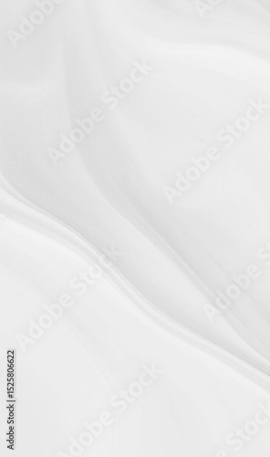 Smooth flowy elegant white satin fabric abstract background with soft silky texture and elegant waves pattern