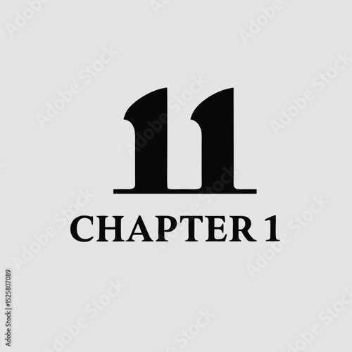 Chapter 11 number display with typography for book or educational content