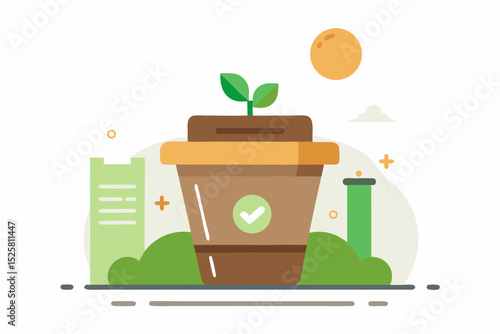 compost bin organic waste icon