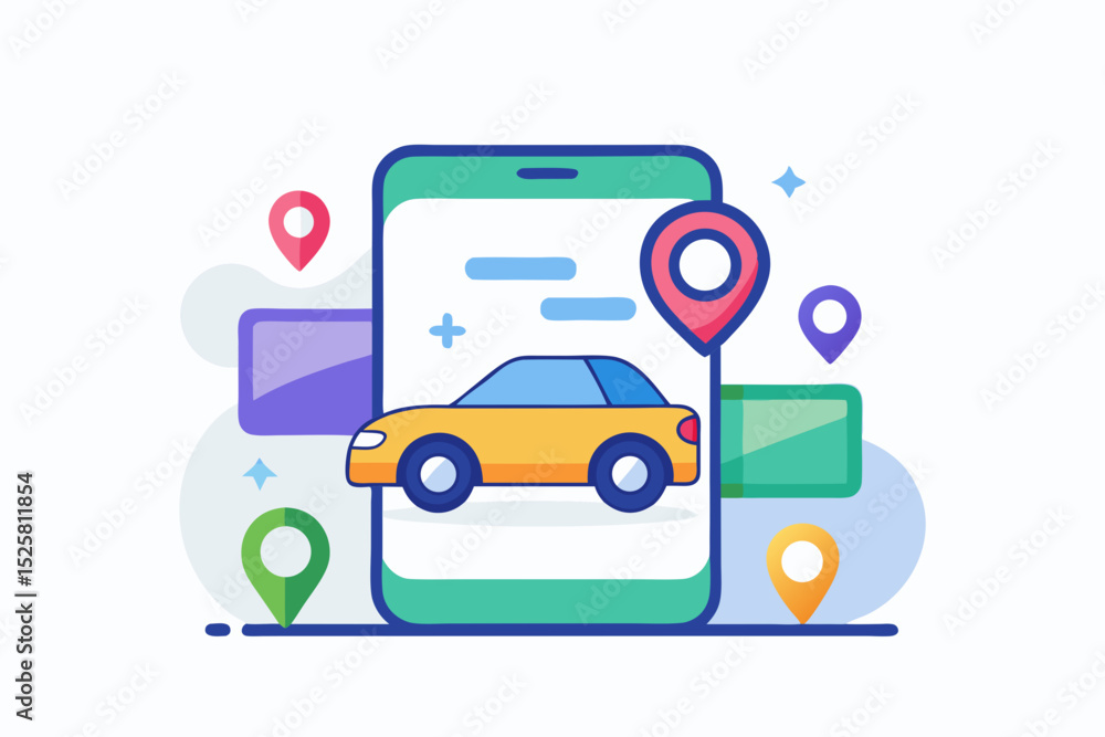 ride hailing app car icon ride hailing app car icon