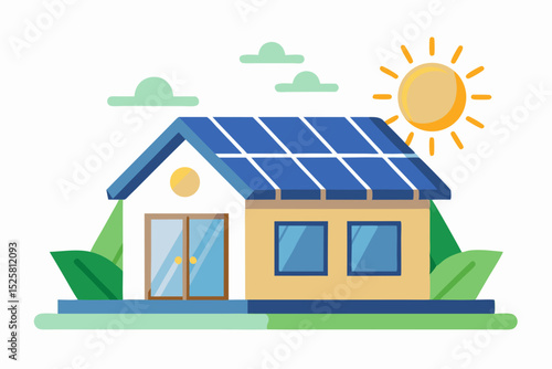 solar powered house rooftop panels