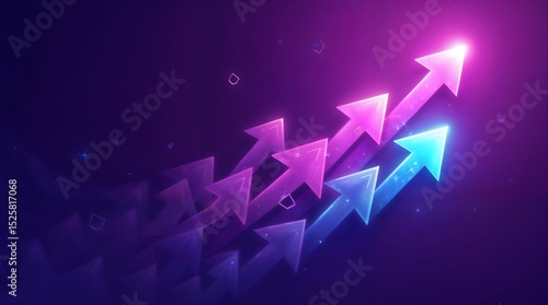 Futuristic Growth Arrows – Digital Upward Momentum Background