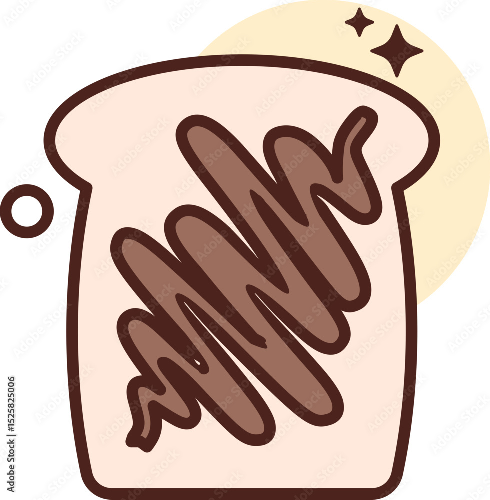 Obraz premium Toast Bread Icon Element