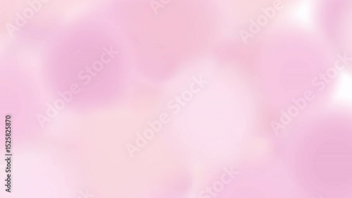 ピンク系の暈しドットがランダムに浮遊、動く。抽象的なイラスト背景動画