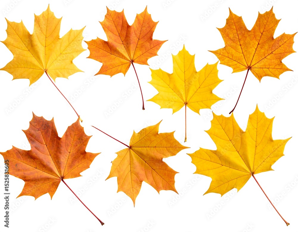 Autumn maple leaves on white Autumn maple leaves on white