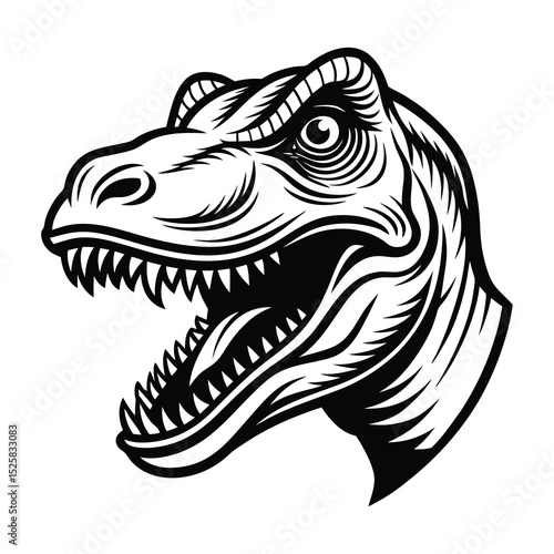 Dinosaur Trex Head Mascot SVG