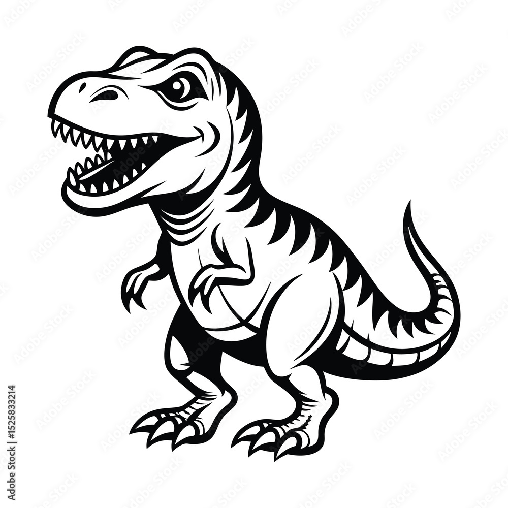 Fototapeta premium Dinosaur Trex Head Mascot SVG