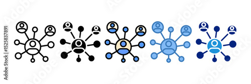 Networking Icon Element For Design