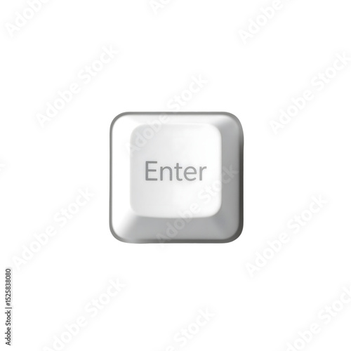 Only the Enter key on a white base, visibly pushed down as if it leads 