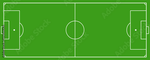 Soccer field in flat style. Football stadium vector illustration on isolated background. Sport plan sign business concept. Editable stroke