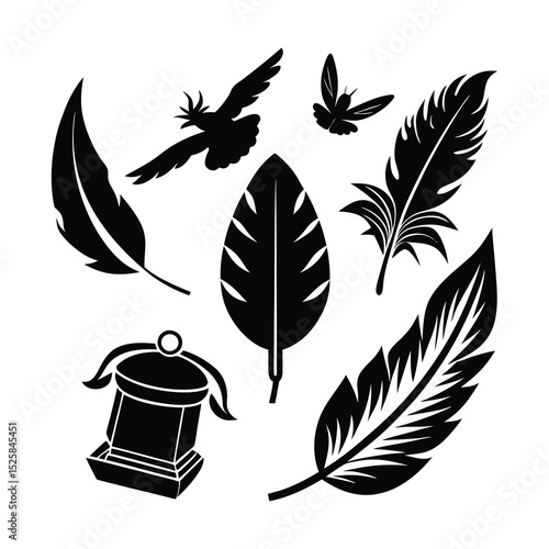 Feather birds svg