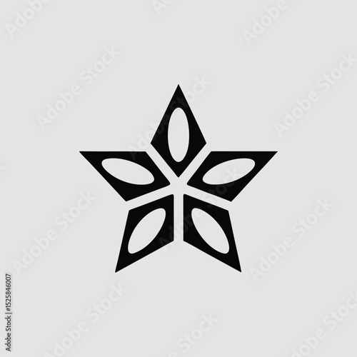 Abstract black starburst design with elliptical elements