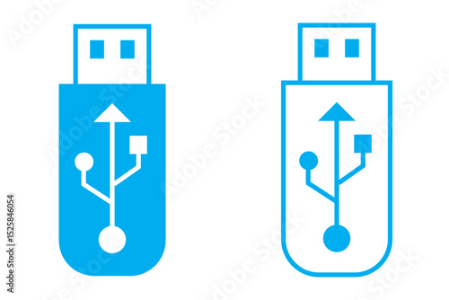 Usb icon set illustration. Flash disk sign and symbol. flash drive sign.