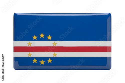 Free Download Cabo Verde Glossy Flag Pin Badge - A High-Quality Souvenir or Collectible Featuring the Vibrant Colors and Design of the Cape Verdean National Flag. Perfect for Travelers, Collectors, and Patriotics. - GFXLoad