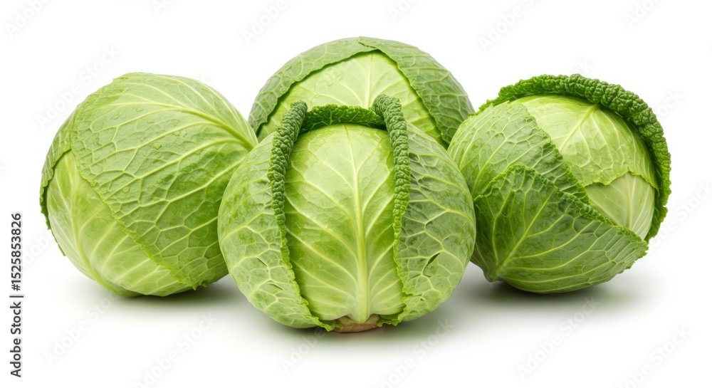 Fototapeta premium Harvesting fresh cabbage a journey through a vibrant farm food photography organic environment close-up perspectives healthy living concept