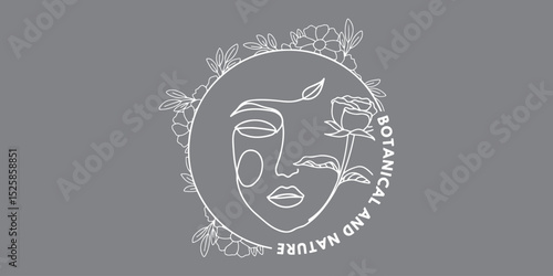 nature and green botanical logo design 