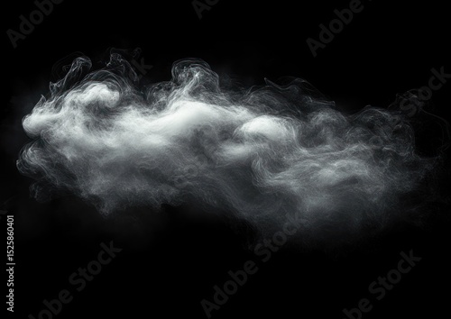 Wallpaper Mural White smoke or mist swirling and flowing over a black background creating an ethereal and mysterious atmosphere Torontodigital.ca