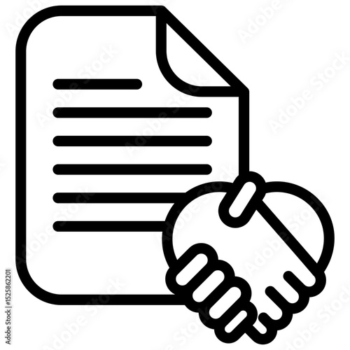 trade agreements line icon