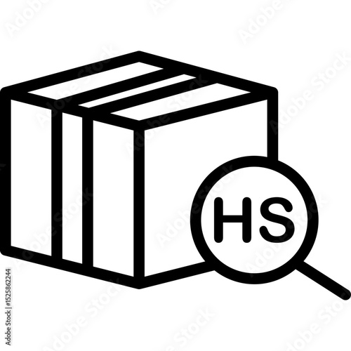 harmonized system code line icon