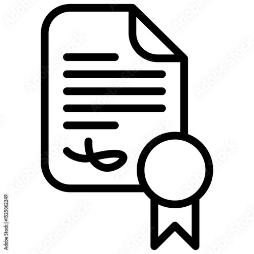 certificate of origin line icon