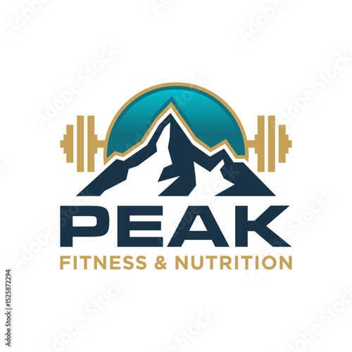 fitness peak illustration logo