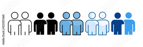 Friendship Icon Set Multiple Style Collection