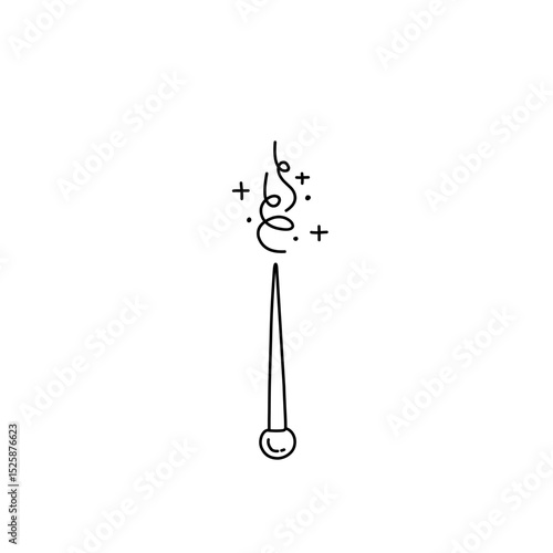 Magic wand line icon
