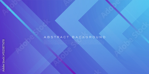 Abstract colorful gradient blue and purple background. Simple papercut square triangle arrow pattern background. Eps10 vector