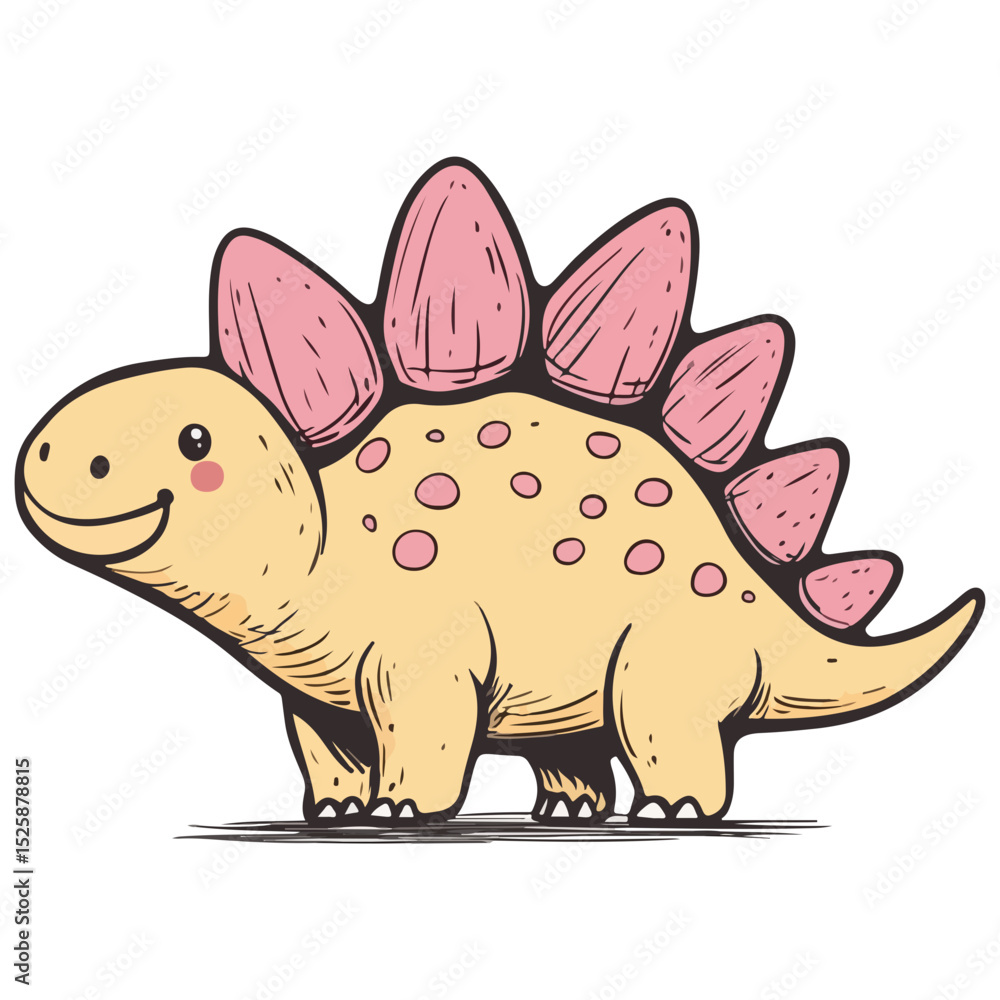 Fototapeta premium stegosaurus, ancient animal, vector, transparent background, creature, animal, dinosaur, wildlife, nature, icon, safari, isolated, big, large, dino, prehistoric, jurassic, extinct