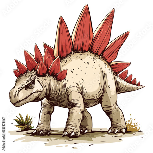 stegosaurus, ancient animal, vector, transparent background, creature, animal, dinosaur, wildlife, nature, icon, safari, isolated, big, large, dino, prehistoric, jurassic, extinct