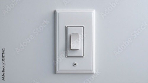 White wall light switch