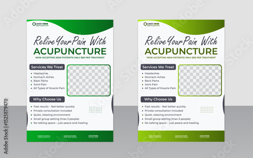 Heal Naturally with Affordable Acupuncture Flyer Design ।Pain Relief Solutions