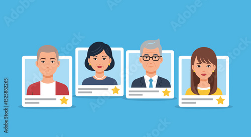 Choosing candidate alternative, recruitment human resources manager, finding employee for job vacancy, discover new talent or applicant concept, business people HR choosing prospect candidate resume. 