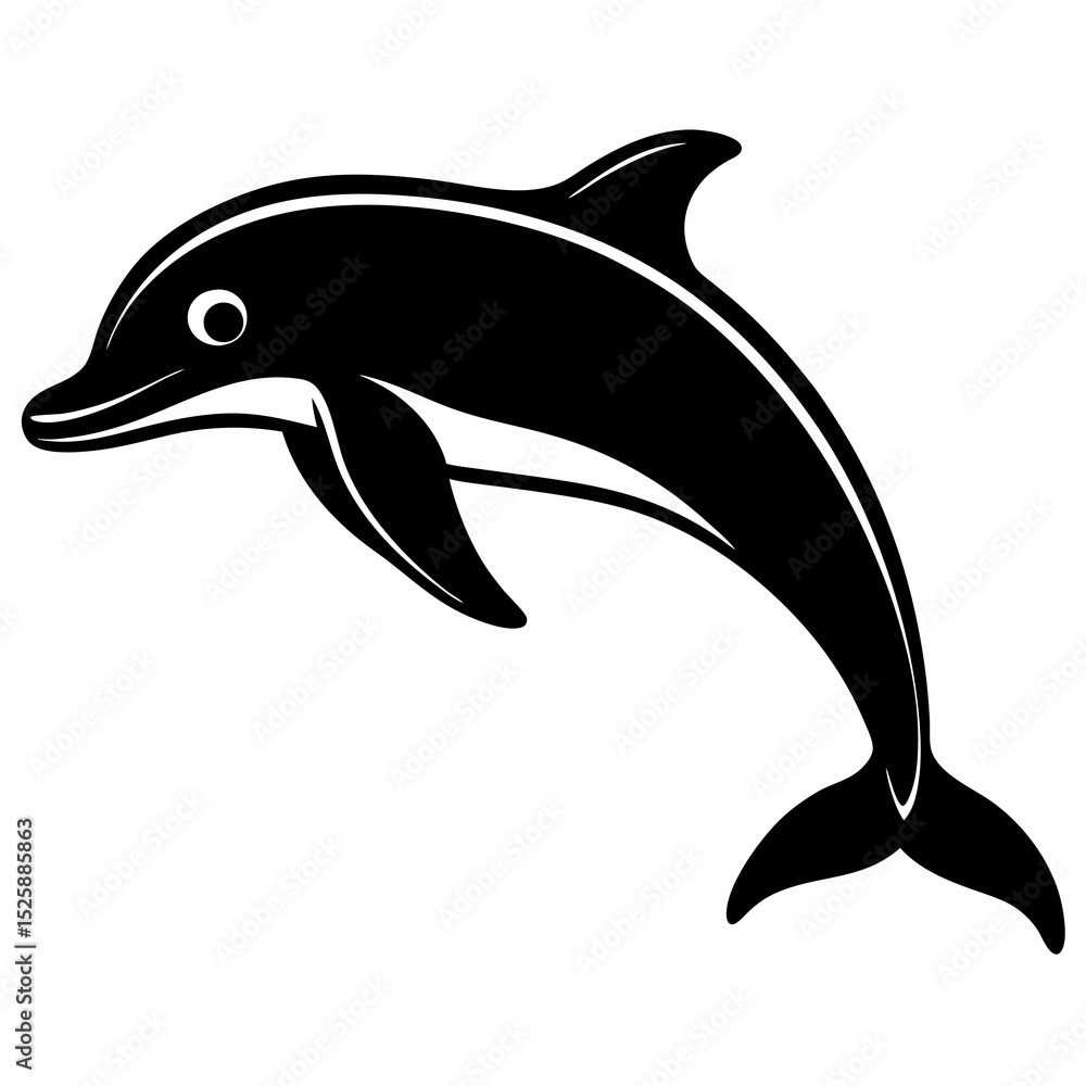 Fototapeta premium dolphin isolated on white background