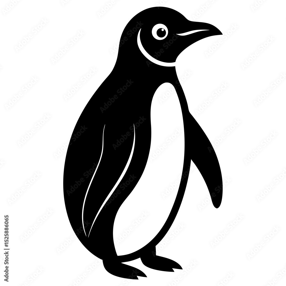 Obraz premium penguin silhouette vector