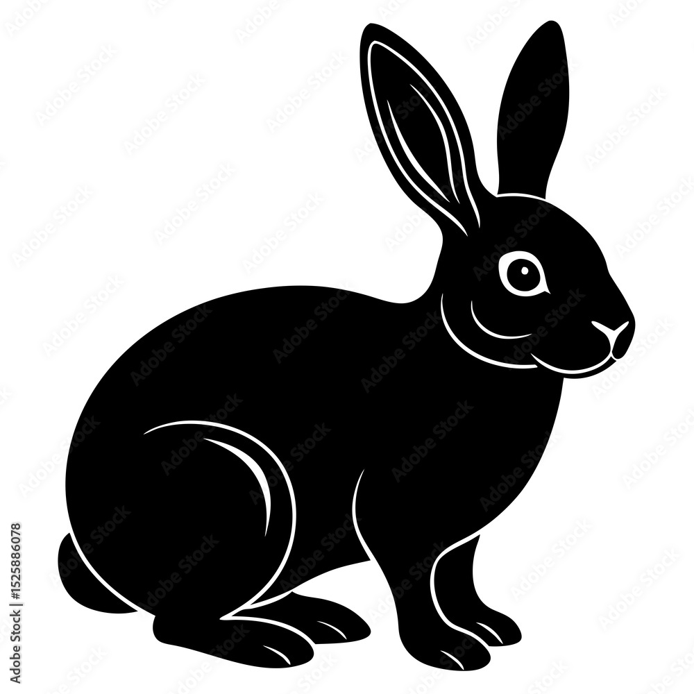 Fototapeta premium vector illustration of a rabbit