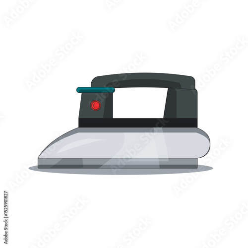 Vector illustration of a modern flat iron appliance with sleek design. Perfect for household, laundry, cleaning, or home appliance graphics and icons.